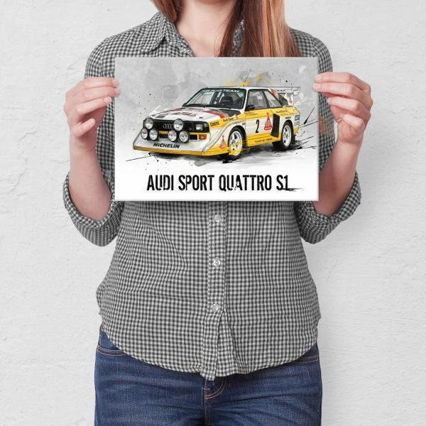 Plakat metalowy Audi Sport Quattro S1 - S